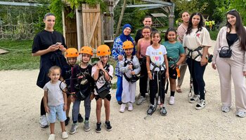 Sortie à l'accrobranche de Jablines de la Maison de quartier du Vieux-Pays le 25 juillet