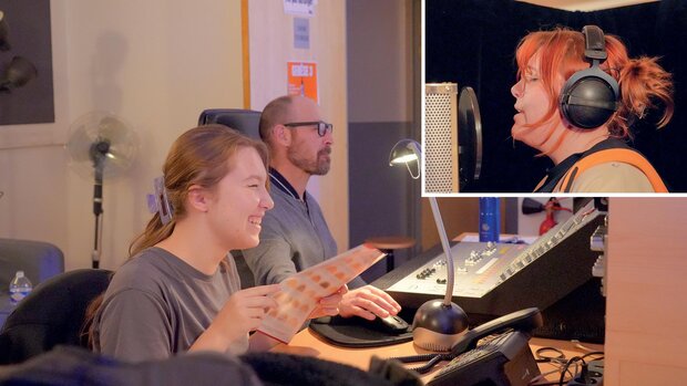 Enregistrement d'une chanteuse