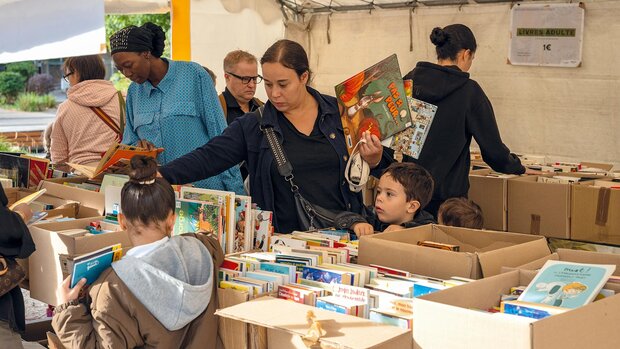 La braderie de la médiathèque