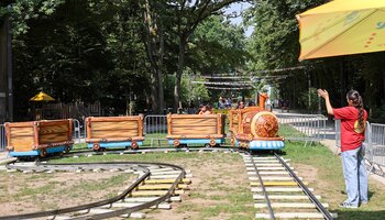 Un petit train à l'Estivale le 14 août
