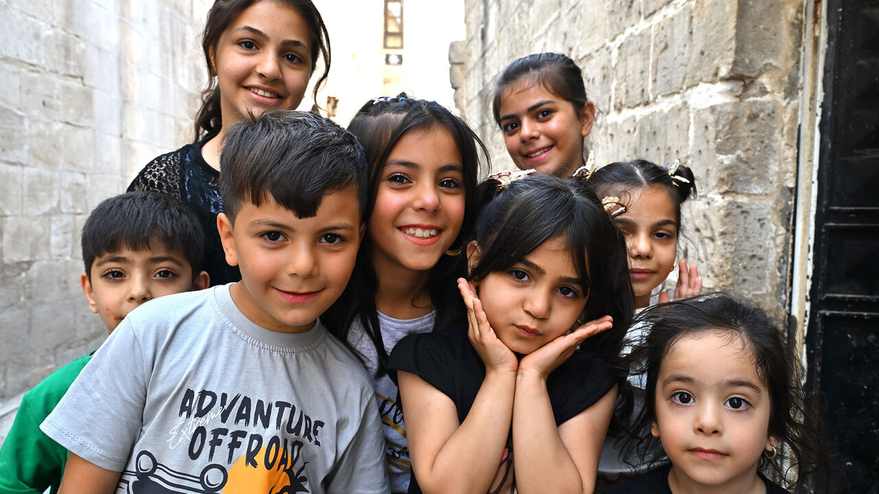 Enfants dans la vieille ville d'Urfa.