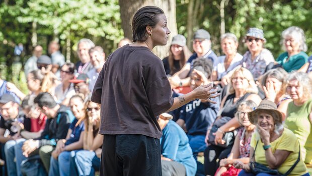 Le TLA avait installé sa scène au parc de la Poudrerie