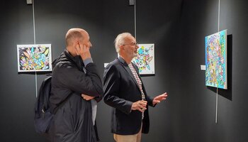 Vernissage de l'exposition "Traces du monde" à l'Hôtel de ville le 9 juillet