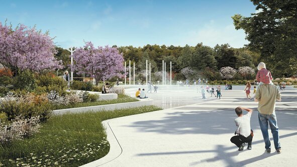 La place Marsciano sera requalifiée pour accueillir les habitants dans un espace dédié à la détente et aux animations.