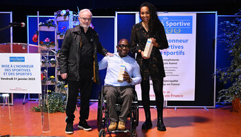 François Asensi, Serge Mambally et Jacqueline Lopes