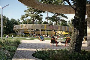 Esquisse d'un détail du futur parc urbain