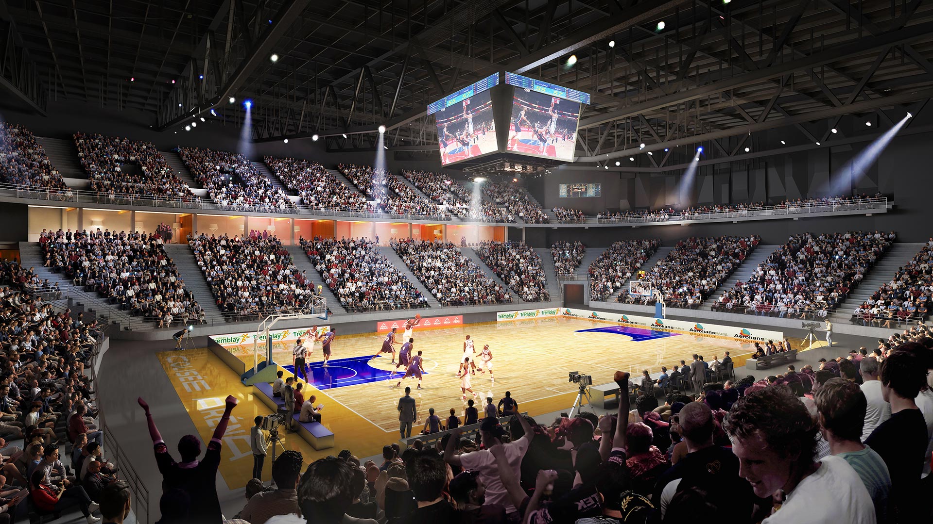 Salle multifonction - Basketball - Agrandir l'image, . 0octets (fenêtre modale)